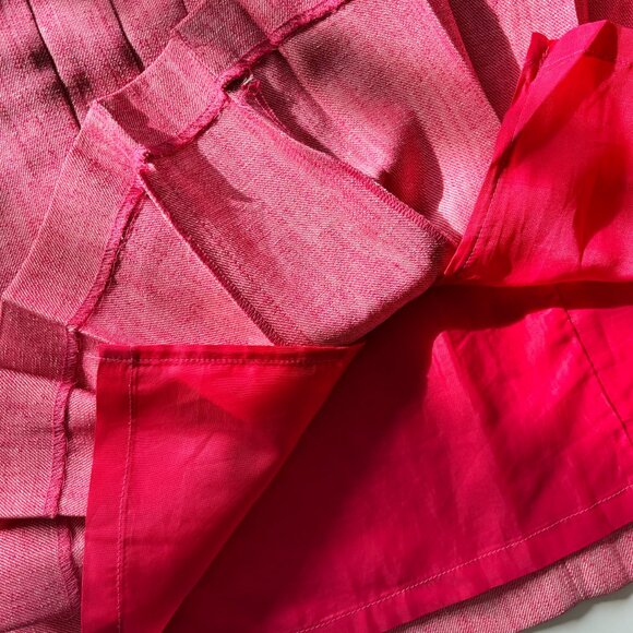 Vintage KASPER pink pleated and lined skirt Size 4 - Picture 3 of 4